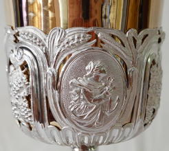 French antique solid silver Baroque Chapel Set